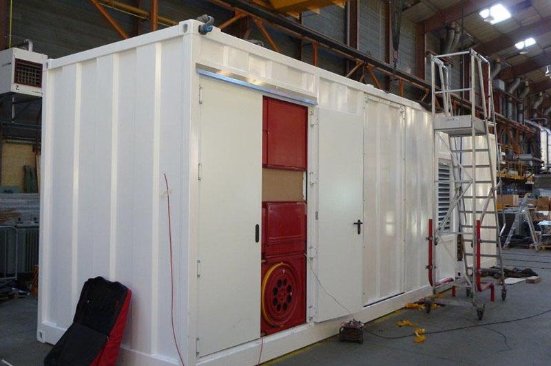 installation groupe électrogène industriel container