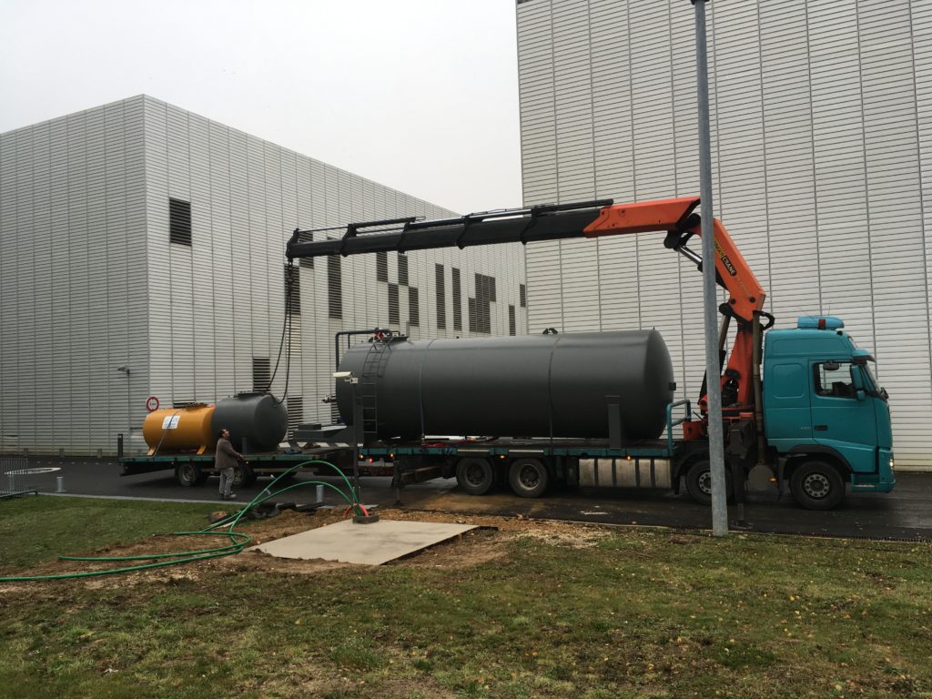 Installation d'une cuve de 3000 litres à Bussy-Saint-Georges l Flipo Richir