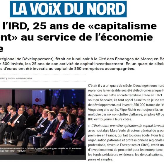 Revue de presse La voix du Nord l Flipo Richir