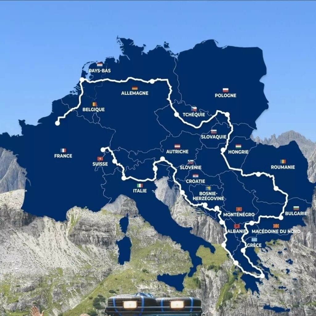 Carte du parcors en Europe